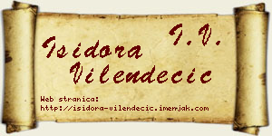 Isidora Vilendečić vizit kartica